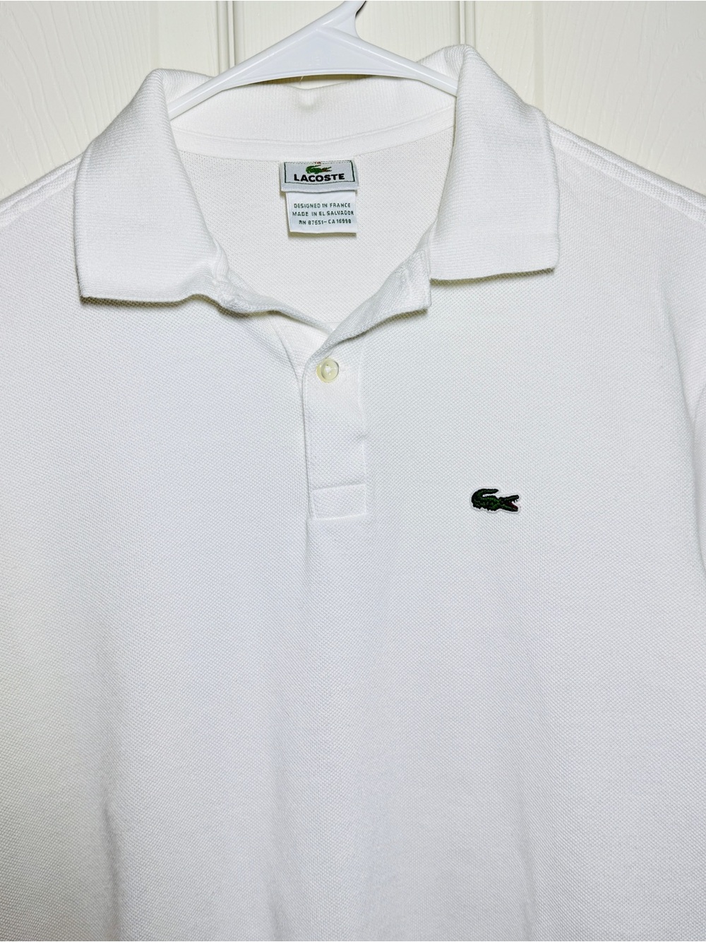 Lacoste Boy’s White Piqué Polo with Green Crocodile Logo 16